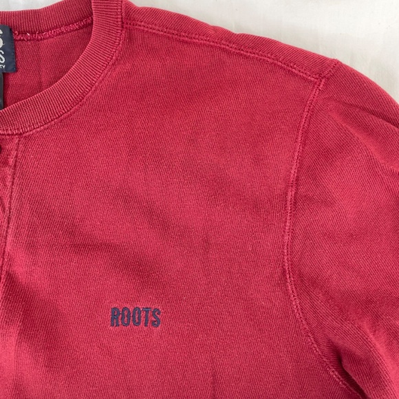 Roots Athletics Crewneck Long Sleeve Polo Red Men’s Size XL - Picture 4 of 14